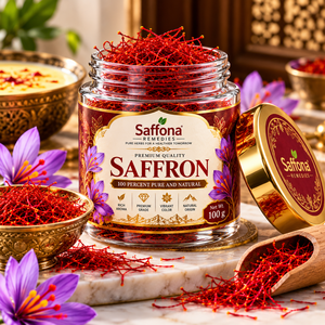 Safran en fils Saffona Premium 100g, épice rouge naturelle Kesar pour la cuisine, la pâtisserie, les desserts et la préparation de plats et de boissons - Product Image 4