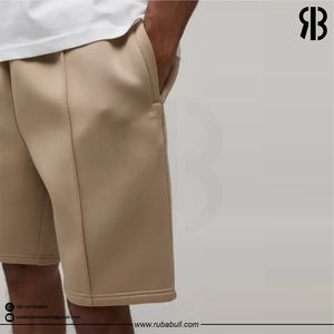 Pantalones Cortos Bermuda Color Caqui para Hombre, Cintura Media Elástica, Color Sólido, Casuales, de Tela Oxford de Algodón, Transpirables, con Bolsillos - Product Image 4