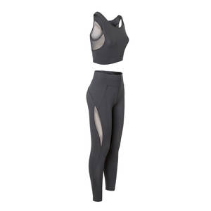 Ensemble de yoga solide personnalisé de haute qualité pour femmes, 2 pièces, taille haute, séchage rapide, respirant, écologique, vente en gros, best-seller - Product Image 4