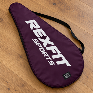 Housse de raquette de squash personnalisée avec logo, ouverture zippée et design simple pour le transport à l'épaule, idéale pour les accessoires de sport et l'entraînement. - Product Image 1