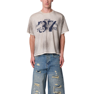 Mens O Neck Short Sleeve T <b>Shirt</b> Dark <b>Gothic</b> Front Graphic Oversized Loose Fit Streetwear Wholesale Custom OEM Cotton Jersey Tee - Product Image 1