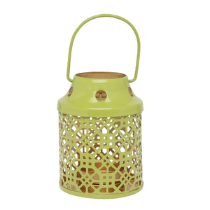 Light Blue Steel <b>Lantern</b> With Geometric Cutouts Portable Home Decoration Handmade Candle <b>Lanterns</b> On Sale - Product Image 6