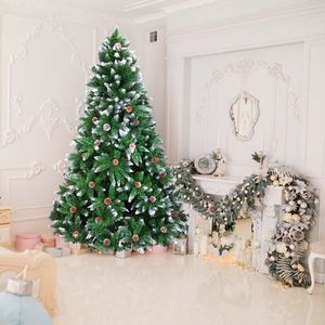Albero di natale bianco con pigna (YJ) Ramo 1350 7FT floccaggio a spruzzo - Product Image 6