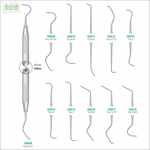 MELPEX BEAUTY INSTRUMENTS Sonda exploradora dental manual G6005 Figura 9 Punta curva Detector de caries Acero inoxidable alemán - Product Image 6