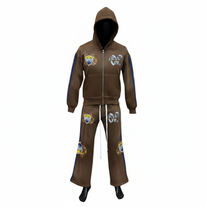 Chándal Unisex Transpirable con Estampado Personalizado del Fabricante OEM, Lavado Ácido con Efecto Desgastado por el Sol, para Hombre, 100% Algodón Felpa, 450 g/m² - Product Image 3