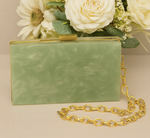 Nuevo Bolso de Mano Impermeable de Resina Artificial Verde con Asa de Cuentas, Escultura Artística Hecha a Mano, Forma de Caja para el Hogar - Product Image 2