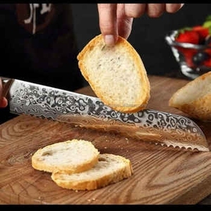 Ensemble de 5 couteaux de chef professionnels à manche en bois, en acier Damas, très demandés, accessoires de cuisine - Product Image 3