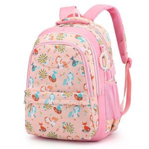 Wholesale Vintage <b>Girl</b> <b>School</b> <b>Bag</b> Backpack for Teenager <b>Girl</b> Fashion Schoolbag Waterproof Custom Geometric Fabric Pattern Origin - Product Image 1