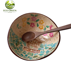 Bol en noix de coco écologique pour smoothies et repas sains – Fait main avec incrustation de nacre, style naturel élégant, OEM ODM Vente en gros - Product Image 3