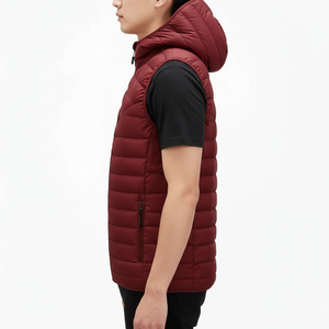 Mens Puffer Vest <b>Zip</b> Breathable Warm Autumn Sleeveless Jacket OEM Custom Logo Wholesale Factory Price Bulk Order Direct - Product Image 3