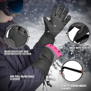 Guantes de Esquí Unisex Impermeables y Transpirables de Alta Calidad con Logotipo Personalizado, Color Sólido, Nueva Llegada de Temporada de Invierno, Venta al Por Mayor - Product Image 4