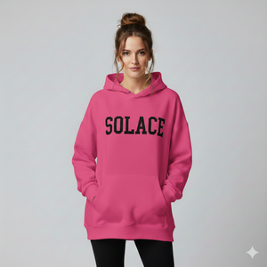 Ladies Oversized Hooded Sweatshirt Soft Winter Wear Relaxed Shape Long Sleeve Casual Hoodie Front Logo 100% Cotton - Product Image 4