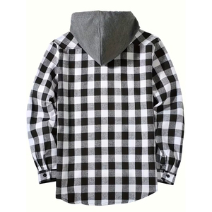 Veste en laine boutonnée à capuche pour homme, best-seller, grande taille, respirante, teinte et imprimée, pour l'automne et l'hiver - Product Image 2