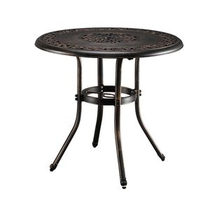 Tavolo da Pranzo Rotondo in Alluminio Pressofuso per Esterni XH 32*32*29\" (81*81*74cm) - Resistente ed Elegante - Product Image 6