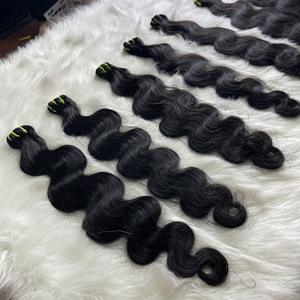 Trama rizada de vapor de doble calidad de alta calidad, cabello humano de Vietnam, cabello vietnamita crudo, paquete ondulado, trama genius - Product Image 3