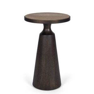 Mesa auxiliar de madera hecha a mano, cuidadosamente elaborada para un aspecto auténtico y una sensación de madera natural. - Product Image 1