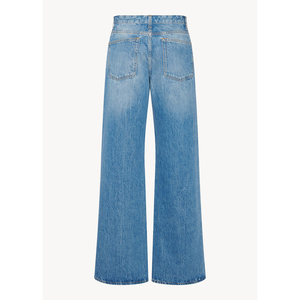 Jean évasé en denim pour femme 100 % coton ultra-doux et respirant, broderie, tissu de qualité supérieure, séchage rapide, taille haute, style années 90 - Product Image 5