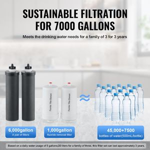 Sistema di filtrazione manuale a gravità da 2.25G in acciaio inossidabile 304 per camper, riduce il piombo e il cloro del 99% - Product Image 4
