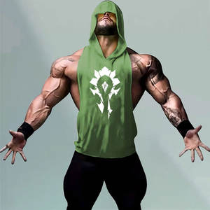 Camisetas sin mangas para culturismo, estilo hip hop con capucha, transpirables, ropa de fitness de verano, sin dolor no hay ganancia, camisetas de algodón para gimnasio - Product Image 6