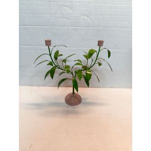 Metal Lemon <b>Tree</b> Taper Candle Holder Iron Floral Candelabra Decorative Fruits Flower Candlestick Stand <b>Tabletop</b> Home Decor Stand - Product Image 4
