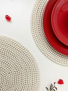 Custom Size Customized Color Glass Beads Eco-Friendly Modern Design Placemats Carton Packaging Direct Factory Sale India - Product Image 3