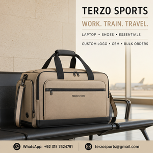 Terzo Sports Canvas Gym <b>Duffel</b> <b>Bag</b> 20-30L Adjustable Strap Durable Unisex Casual Fitness <b>Bag</b> with Zipper Closure - Product Image 6