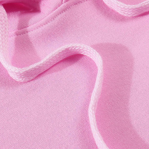 Ensemble de survêtement unisexe à capuche de couleur unie, sweat-shirt rose, pantalon noir, décontracté, manches longues, vêtements d'automne - Product Image 6