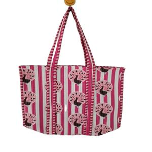 Bolsa de Mano de Algodón Acolchado de Color Sólido y Alta Calidad, Asas Largas para el Hombro, Cierre Abierto, Reutilizable, para Mujer, para Todas las Temporadas - Product Image 1