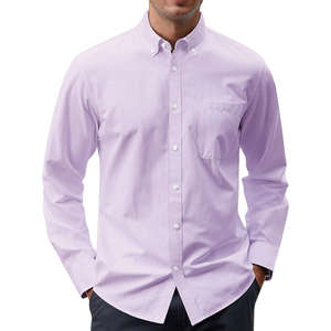 Camisa de Vestir Personalizada para Hombre, Manga Larga, Formal, Transpirable, 100% Algodón, OEM, Ropa al por Mayor - Product Image 1