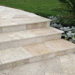 Losa de Piedra Travertino Gris Plateado Natural, Mármol Moderno Pulido de Alta Calidad para Mesas, Encimeras, Paredes y Pisos - Product Image 1