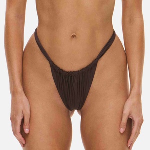 Bikini de Dos Piezas de Alta Calidad para Mujer, Cintura Alta, con Logotipo, Cinturón de Malla, Diseño Sólido, Secado Rápido, Traje de Baño, Conjunto de Bikini para Playa - Product Image 3