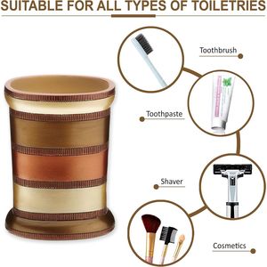 Ensemble d'accessoires de salle de bain de luxe Contempo 4 pièces : distributeur de savon, gobelet, porte-brosse à dents et porte-savon - Product Image 6
