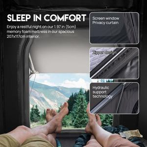 Tente de toit de voiture de randonnée en aluminium pour <span class=keywords><strong>camping</strong></span> de plein air Tente de toit de véhicules personnalisée Tente de toit à clapet Tente de toit à coque dure - Product Image 5