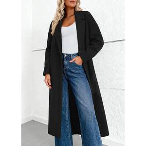 Manteaux d'hiver personnalisés 2025 pour femmes – Vestes décontractées tendance à manches longues, revers cranté et boutons, style oversize pour les vacances, en nylon - Product Image 2