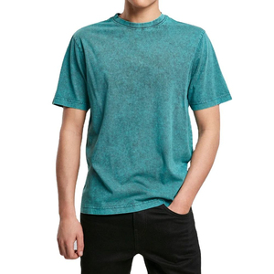 Camiseta de Diseño Nuevo Personalizable, Estilo Deportivo, 100% Algodón, Lisa, Corta, Informal, para Hombre, Corte Regular, Lavado Ácido, Alta Calidad - Product Image 1