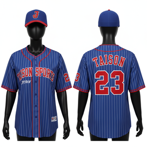 Camiseta de Béisbol para Mujer, 150 GSM, Tela de Poliéster Transpirable, Verde Crema, Franja Vertical, Cierre de Botones, Logotipo Personalizado - Product Image 6