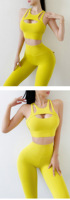 Ensemble de sport OEM sexy réversible 2 pièces respirant grande taille imperméable avec soutien-gorge de sport et leggings de gym pour l'entraînement et le yoga, taille élastique pour un effet push-up fessier