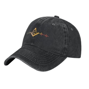 Casquette de baseball Master Mason Blue Lodge avec broderie personnalisée réglable motif équerre et compas - Product Image 4