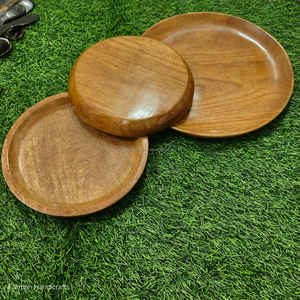 Plateau de service élégant en bois de mangue et d'acacia, vaisselle artisanale pour la maison et les restaurants à prix avantageux - Product Image 6
