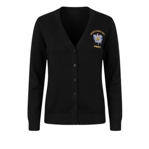 เสื้อคาร์ดิแกนผู้หญิง SGRho แบบคลาสสิกติดกระดุม ปักโลโก้ตามสั่ง เสื้อถักนิตติ้งสวมใส่สบาย เสื้อสเวตเตอร์สำหรับชมรม แฟชั่นเสื้อคลุม - Product Image 1