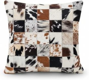 Housse de coussin en fausse fourrure patchwork, style bohème, faite à la main, décoration d'intérieur - Product Image 5