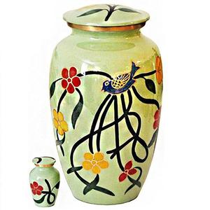 Urna Funeraria de Aluminio en Oferta, con Acabado Verde, para Cenizas Humanas, Artículos Funerarios, Urnas para Cremación de Adultos - Product Image 2