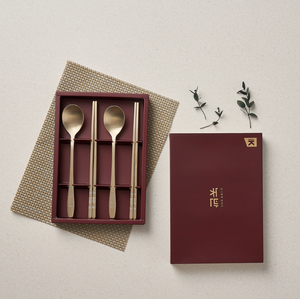 Set da Pranzo Antibatterico in Bronzo Tradizionale Coreano Moderno Nobban, Stoviglie Promozionali dalla Corea per Case Contemporanee - Product Image 1