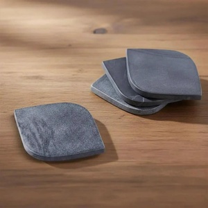 Black Marble Organic Shape Coaster Set Luxury Natural Stone Drink Coasters Modern Tabletop Decor Elegant Beverage Holder Handnew - Product Image 1