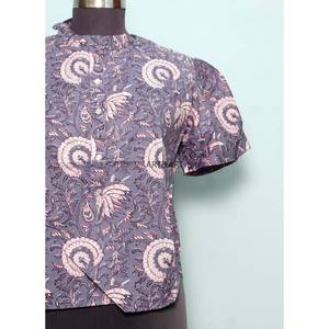 เสื้อคลุมชายหาดผู้หญิงลายดอกไม้สุดน่ารักทันสมัย คอทรงโอ แต่งพู่ แขนครึ่งแขนพองทรงบาน สไตล์ลำลอง เรียบร้อย ซักได้ - Product Image 2