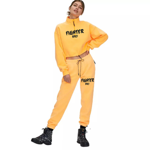 Conjunto Deportivo de Felpa de Algodón para Mujer, Tallas Grandes, Diseño Personalizado, Informal, para Gimnasio, Descanso, Deporte, con Logotipo - Product Image 1