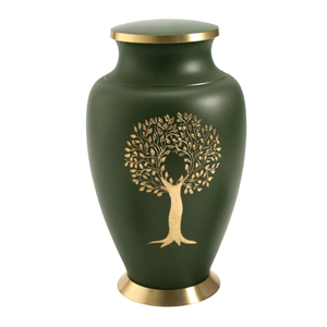 Urnes funéraires pour adultes en laiton de haute qualité avec gravure d'oiseaux en vol, finition en étain et couleur bleue, pour cendres humaines - Product Image 4