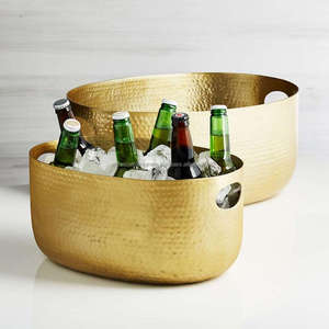 ถังแช่ไวน์สีเงินทองทองแดงผสมแชมเปญทำมือทรงถังแช่ไวน์ทำโลโก้ได้ตามต้องการ - Product Image 5