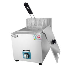 Friteuse à gaz de table de 6 litres, basse pression, en acier inoxydable, machine à frire commerciale pour restaurants, utilisation sur comptoir de snack - Product Image 1