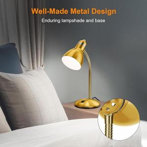 Lámpara de Mesa de Latón Dorado de Diseño con Detalles de Cristal, Iluminación Elegante para Mesita de Noche y Consola - Product Image 4